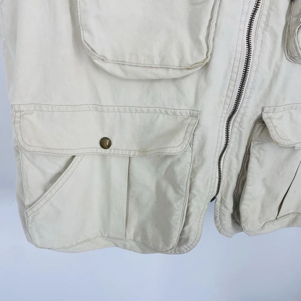 80’s Vintage Banana Republic Safari & Travel Co Cargo Fishing Adventure Vest LG